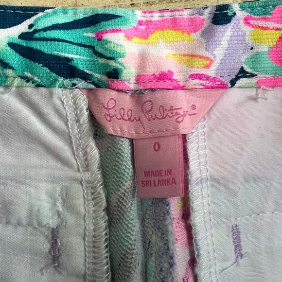 Lilly Pulitzer Run Around Slathouse Soirre Scalloped Edge Shorts NWOT Size 0 - Picture 4 of 8